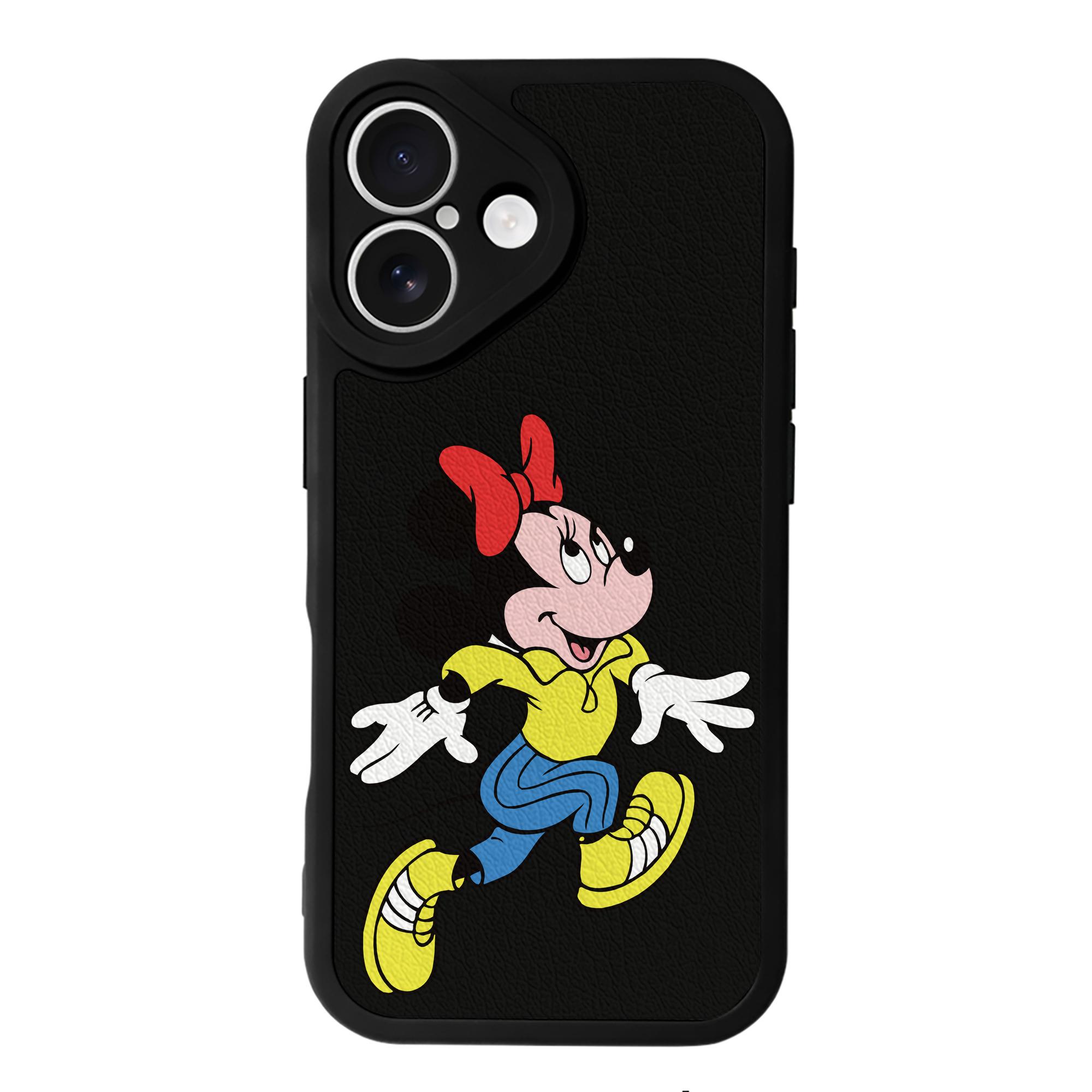 （画像用） ミッキーマウス Mickey Mouse 【iPhone 16シリーズ対応】シリコンスマホケース（レザー調） 材質：シリコン
